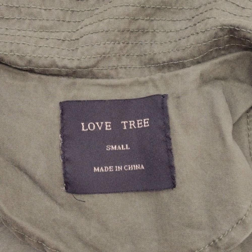 Love Tree Army Green Cotton Military Utility Jacket Size Small - Picture 9 of 14